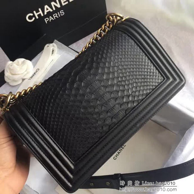 香奈兒CHANEL 67086 百年經典款蛇皮單肩斜挎鏈條包 DSC1978